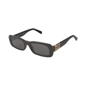 Miu Miu MU 08Z 1AB-5S0 rectangle shape Black Gold