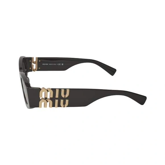 Miu Miu MU 11WS 1AB-5S0 Oval Shape Black Gold - Image 2
