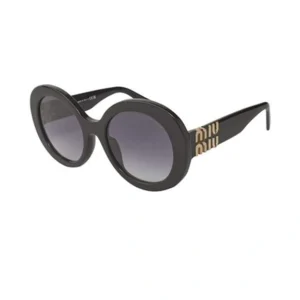 Miu Miu MU 11YS 1AB-5D1 Round Shape Black gold