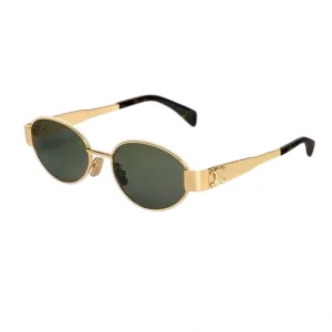 Celine Oval Shape Black Gold